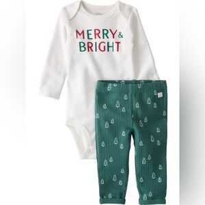 Carter’s Christmas Outfit - Body Suit and Pants - NWT